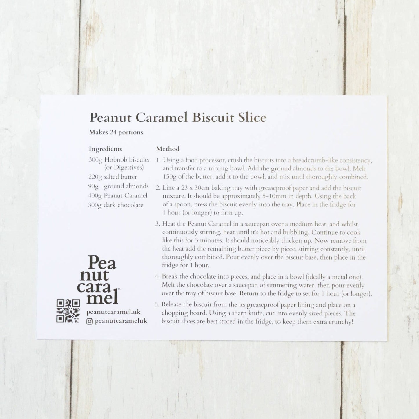 Biscuit Slice Recipe Card